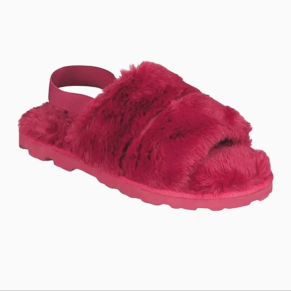 INC International Concepts Shoes - NWOT INC International Concepts Unisex Slip On Faux Fur Back Strap Sandals NEW